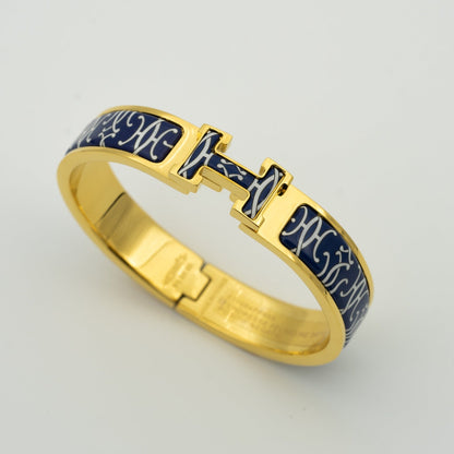 [LuxJewelry]H BRACELET BLACK MULTICOLOR