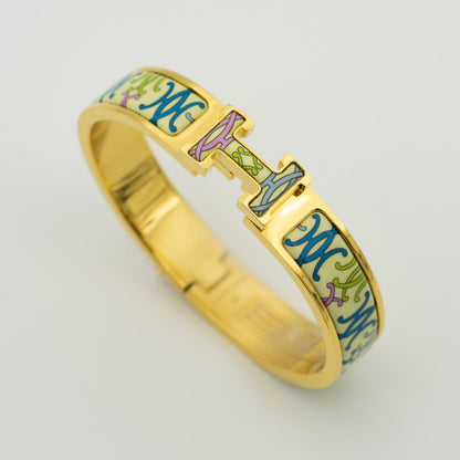 [LuxJewelry]H BRACELET BEIGE MULTICOLOR