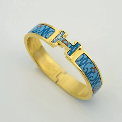 [LuxJewelry]H BRACELET BLUE MULTICOLOR