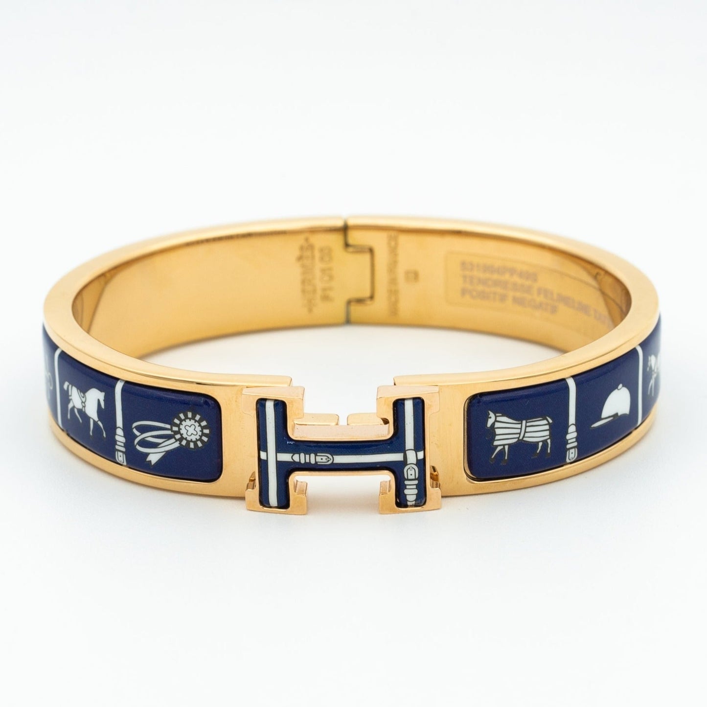 [LuxJewelry]H BRACELET BLUE CERAMIC