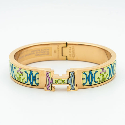 [LuxJewelry]H BRACELET BEIGE MULTICOLOR