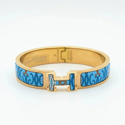 [LuxJewelry]H BRACELET BLUE MULTICOLOR
