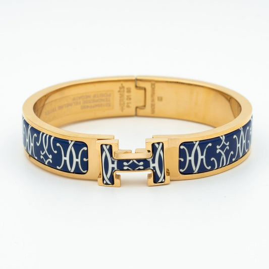 [LuxJewelry]H BRACELET BLACK MULTICOLOR