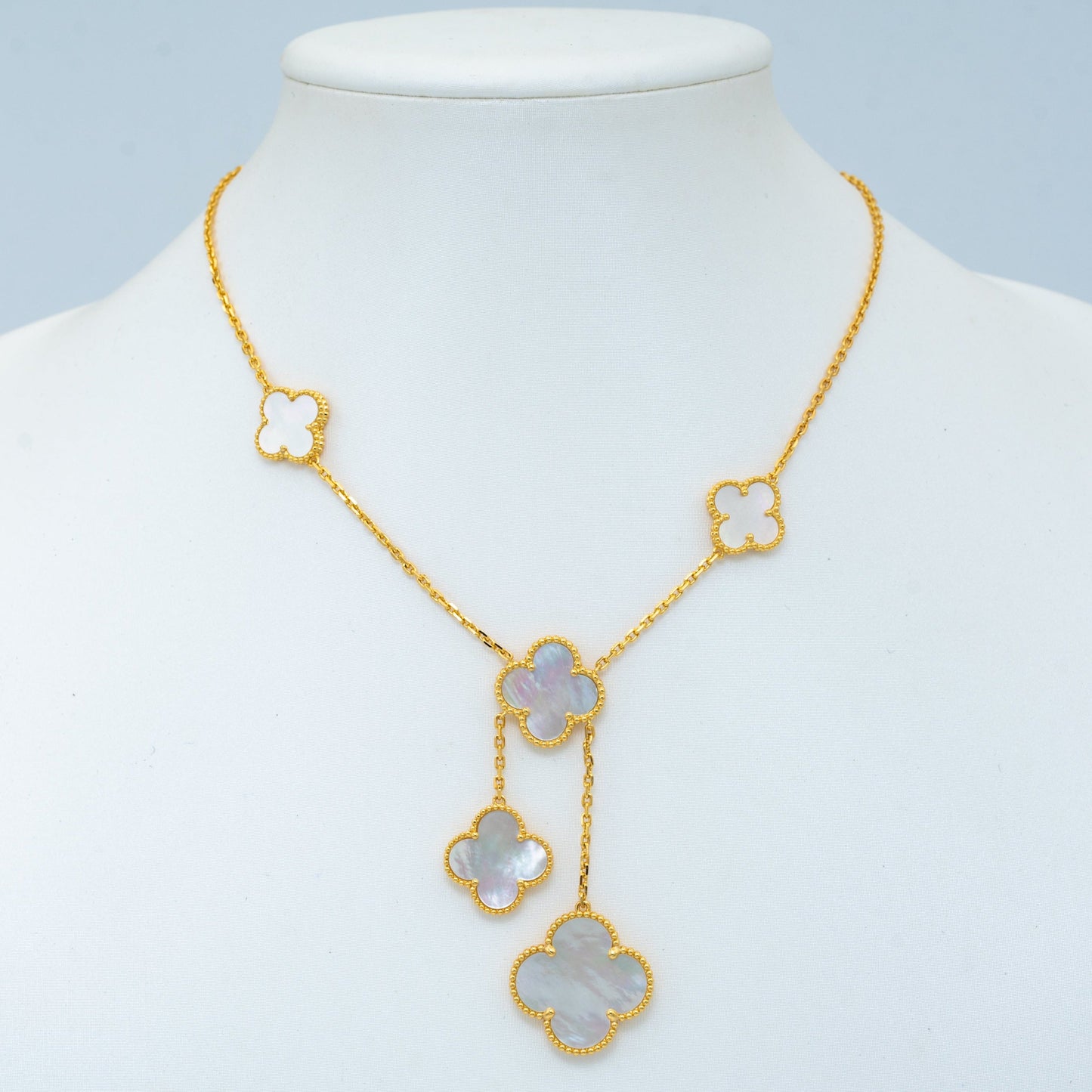 [LuxJewelry]CLOVER MOTHER OF PEARL NECKLACE 6 MOTIF
