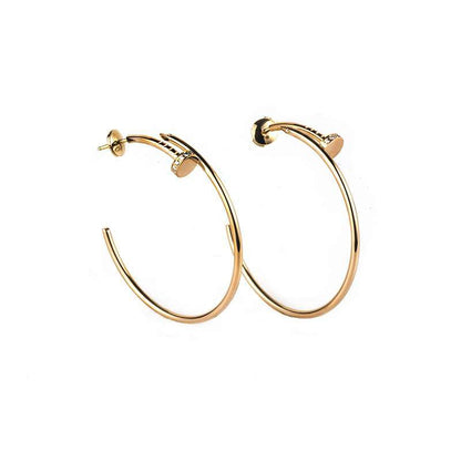 [LuxJewelry]JUSTE EARRINGS GOLD DIAMONDS 1.8MM
