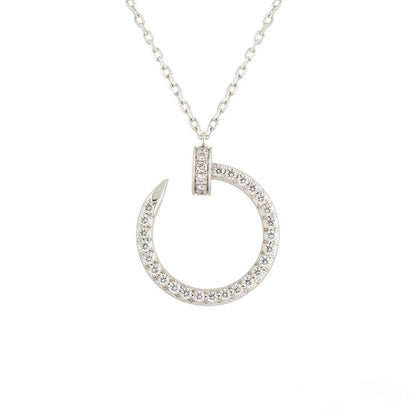 [LuxJewelry]JUSTE NECKLACE SILVER DIAMONDS