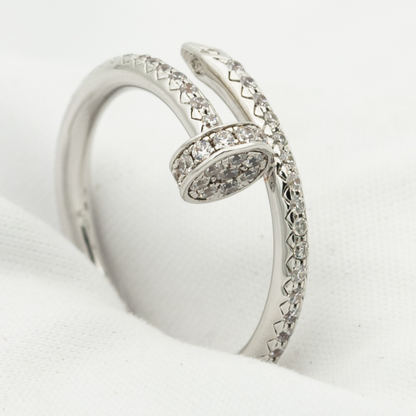 [LuxJewelry]JUSTE RING 1.8MM SILVER DIAMONDS