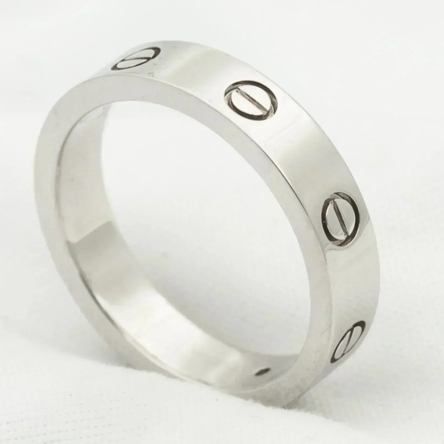 [LuxJewelry]LOVE RING 4MM 1 DIAMOND SILVER