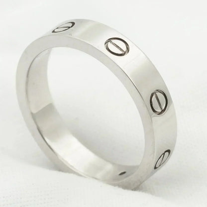 [LuxJewelry]LOVE RING 4MM 1 DIAMOND SILVER