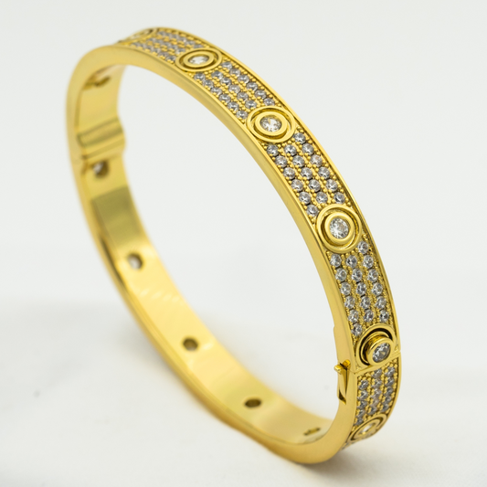[LuxJewelry]LOVE BRACELET 6.1MM DIAMOND-PAVED 10 BIG DIAMONDS