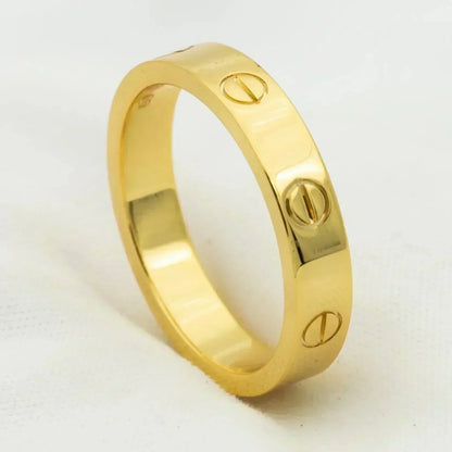 [LuxJewelry]LOVE RING 4MM 1 DIAMOND GOLD