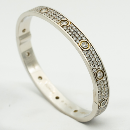 [LuxJewelry]LOVE BRACELET 6.1MM DIAMOND-PAVED 10 BIG DIAMONDS