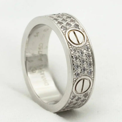[LuxJewelry]LOVE RING 5.5MM DIAMONDS PAVED