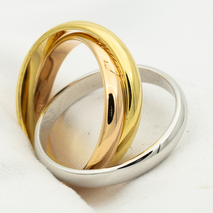 [LuxJewelry]TRINITY RING GOLD PINK GOLD SILVER