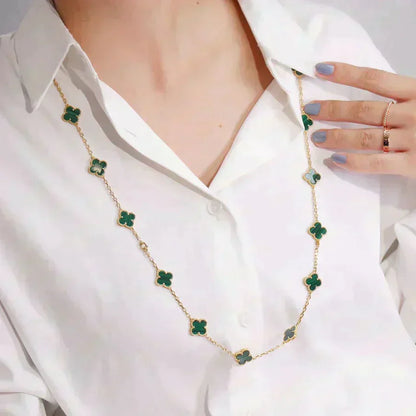 [LuxJewelry]CLOVER 20 MOTIFS MALACHITE GOLD