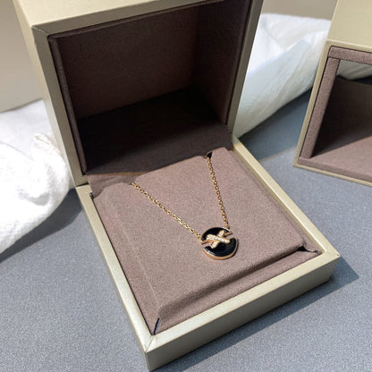 [LuxJewelry]JEUX DE PINK GOLD DIAMOND NECKLACE