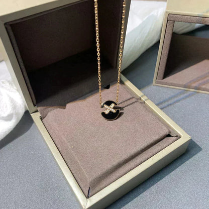 [LuxJewelry]JEUX DE ROSE GOLD DIAMOND NECKLACE