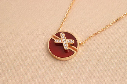 [LuxJewelry]JEUX DE ROSE GOLD DIAMOND NECKLACE