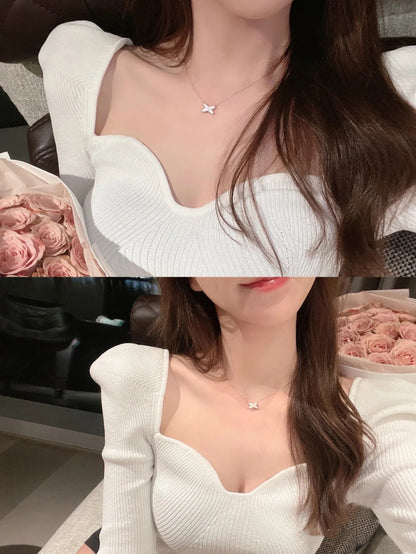 [LuxJewelry]JEUX DE NECKLACE 1 DIAMOND