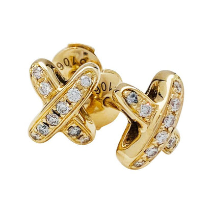 [LuxJewelry]JEUX DE GOLD DIAMOND EARRINGS