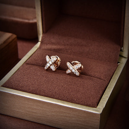 [LuxJewelry]JEUX DE GOLD DIAMOND EARRINGS