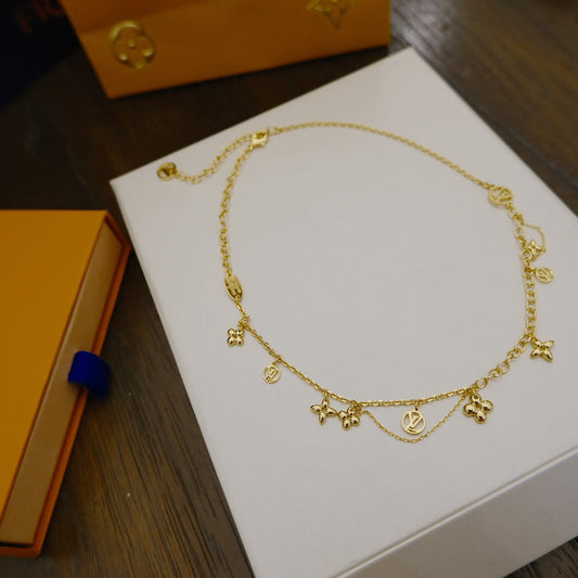 [LuxJewelry]BLOOMING SUPPLE NECKLACE BRASS