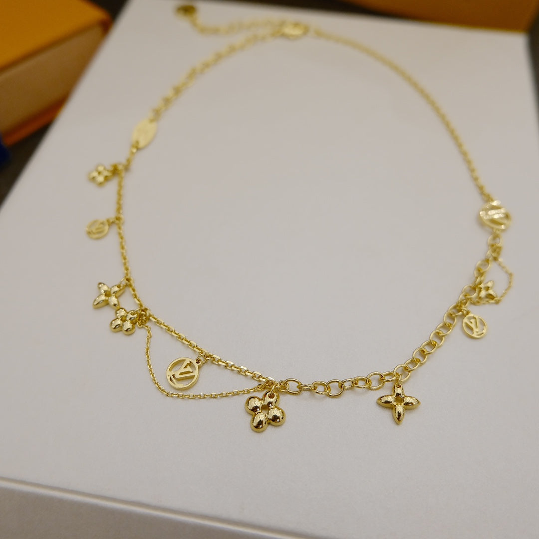 [LuxJewelry]BLOOMING SUPPLE NECKLACE BRASS