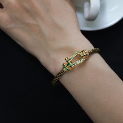 [LuxJewelry]FORCE 10 GOLD GREEN DIAMOND PAVED