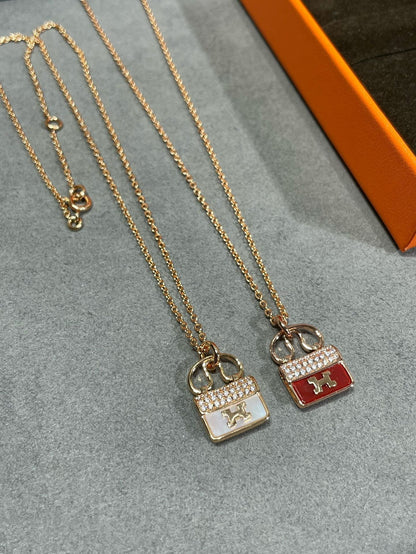 [LuxJewelry]H CIRCE MOISSANITE PENDANT NECKLACE GOLD