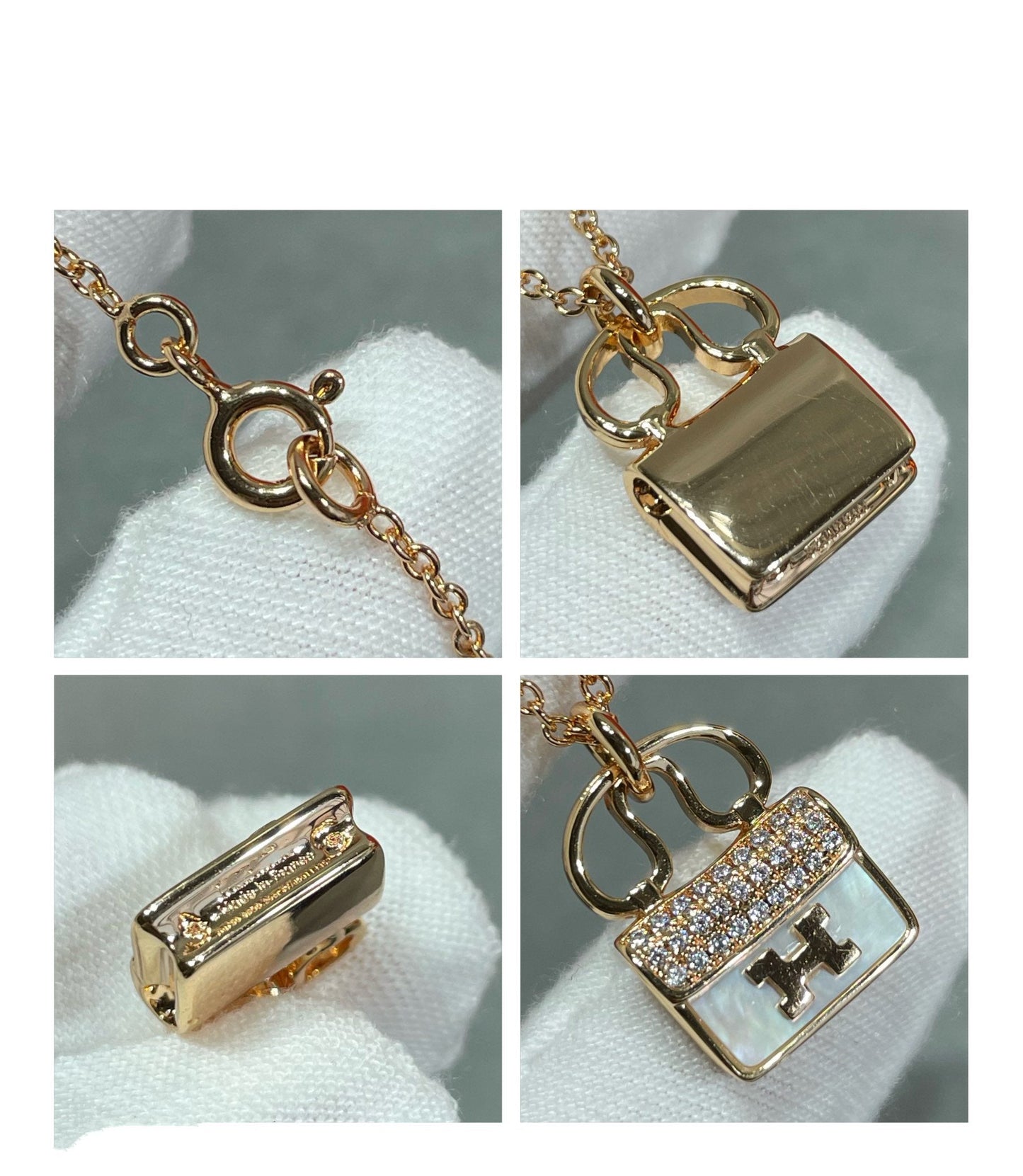 [LuxJewelry]H CIRCE MOISSANITE PENDANT NECKLACE GOLD