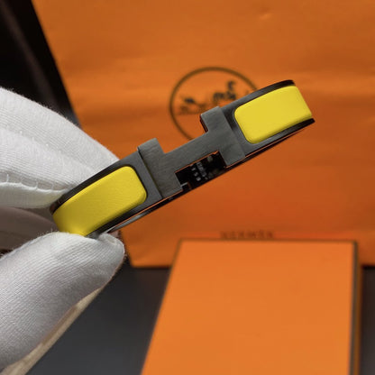 [LuxJewelry]CLIC HM SO BLACK YELLOW BRACELET