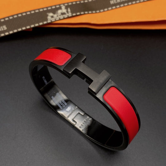 [LuxJewelry]CLIC HM SO BLACK RED BRACELET