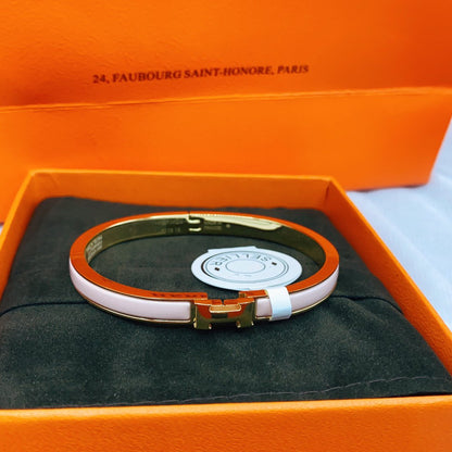 [LuxJewelry]CLASSIC HM CLIC  PINK 8MM ENAMEL BRACELET