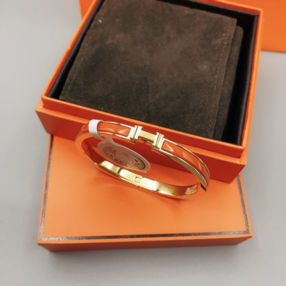 [LuxJewelry]CLASSIC HM CLIC RED 8MM ENAMEL BRACELET