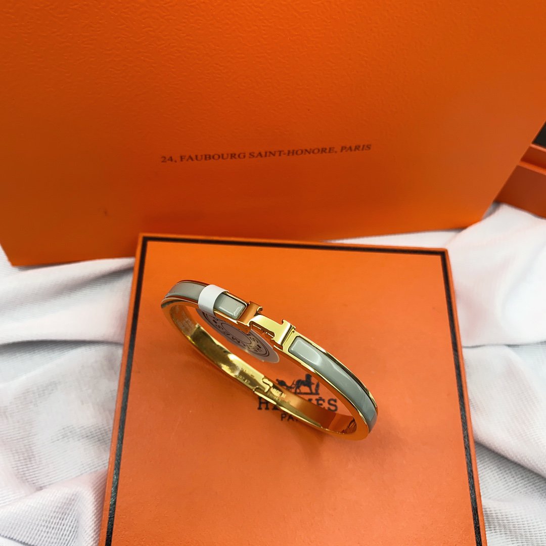 [LuxJewelry]CLASSIC HM CLIC GREEN 8MM ENAMEL BRACELET
