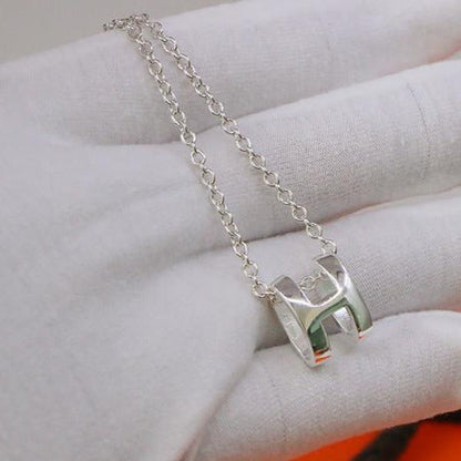 [LuxJewelry]HM NECKLACE H LETTER OVAL SERIES