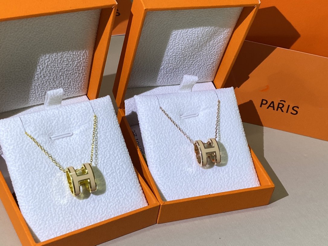 [LuxJewelry]HM CLIC YELLOW ENAMEL GOLD NECKLACE