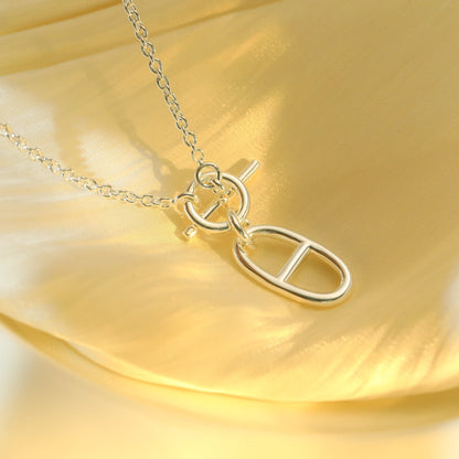 [LuxJewelry]HM CHAINE D'ANCRE PENDANT NECKLACE STERLING SILVER