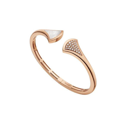 [LuxJewelry]DREAM BRACELET OPEN PINK GOLD MOP DIAMOND