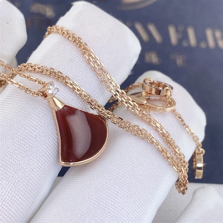 [LuxJewelry]DREAM NECKLACE CARNELIAN 1 DIAMOND