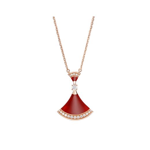 [LuxJewelry]DREAM NECKLACE CARNELIAN DIAMOND