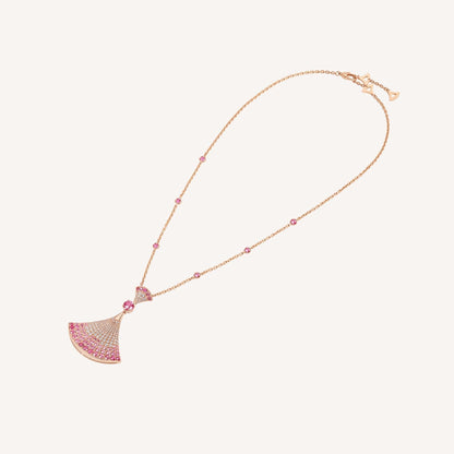 [LuxJewelry]DREAM NECKLACK DIAMOND PINK GOLD