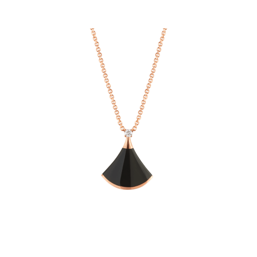 [LuxJewelry]DREAM NECKLACE ONYX 1 DIAMOND