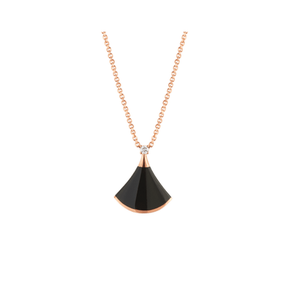 [LuxJewelry]DREAM NECKLACE ONYX 1 DIAMOND