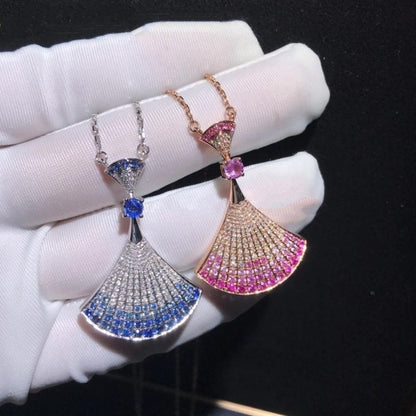 [LuxJewelry]DREAM NECKLACK DIAMOND PINK GOLD