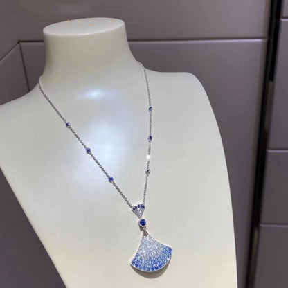 [LuxJewelry]DREAM NECKLACE AGATE SILVER DIAMOND
