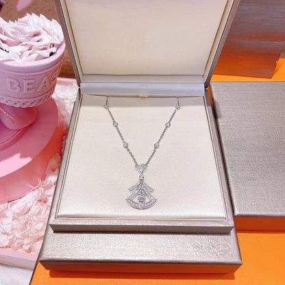 [LuxJewelry]DREAM NECKLACE WHITE DIAMOND SILVER