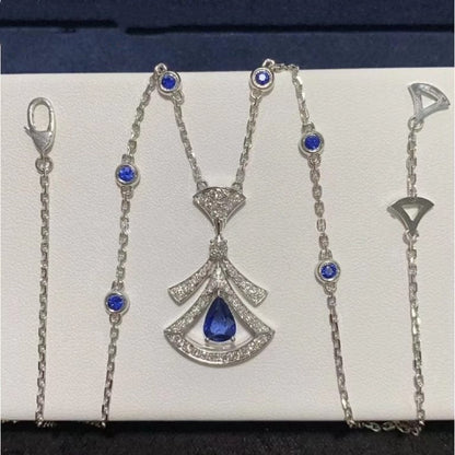 [LuxJewelry]DREAM NECKLACE AGATE DIAMOND SILVER