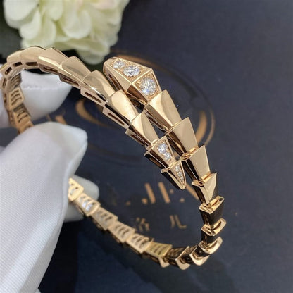 [LuxJewelry]SERPENTI BRACELET DIAMONDS PINK GOLD
