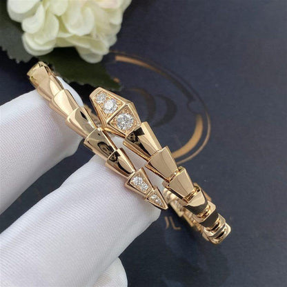 [LuxJewelry]SERPENTI BRACELET DIAMONDS PINK GOLD